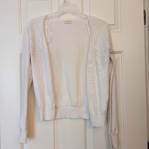 White cardigan